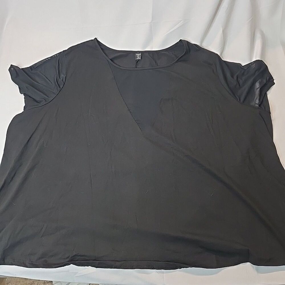 Shein Plus Size Gothic Shirt Womens 32/34 Black Oversized Sexy Whimsigoth
